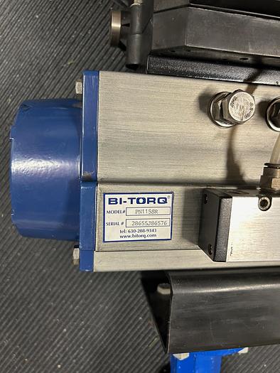 Used Bi-Torq PN115SR, 4" Butterfly Valve W/ Pneumatic Actuator & VRC Bray VE900G-T1