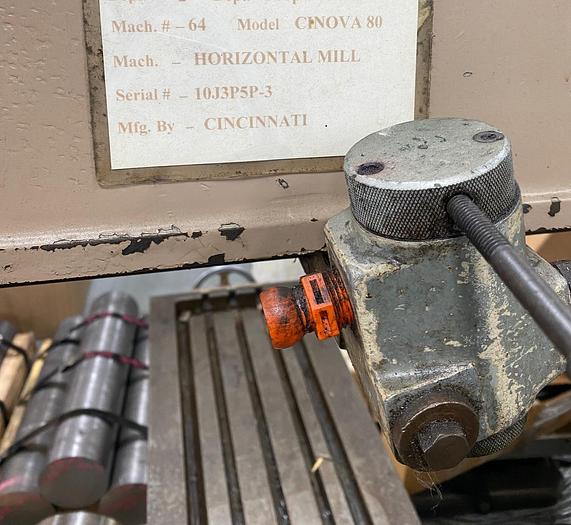 Used Cincinnati CINOVA 80-307-14 Horizontal Mill