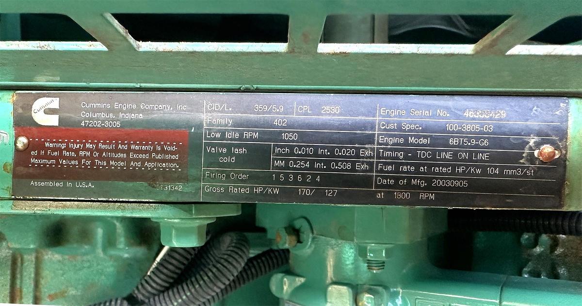 Used  Cummins Power Generation Automatic Transfer Switch (ATS), Model: OTPCC-5631919