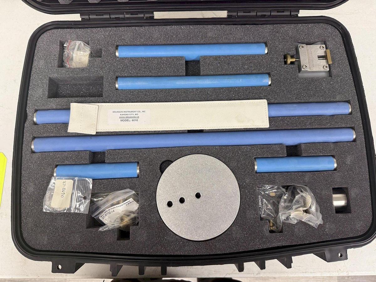 Used BRUNSON MODEL #6010 OPTICAL SCALE COMPONENTS, INCLUDING RULER & LEVEL