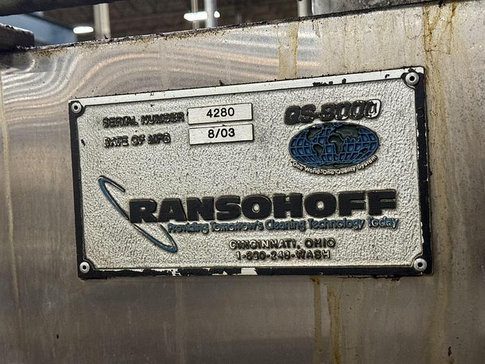 Used 3-Stage Ransohoff Stainless Steel Washer, 24" wide Conveyor