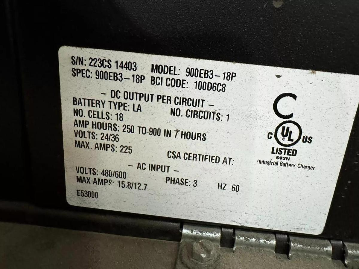 Used Deka PowerForce Model: 900EB3-18P Forklift battery charger