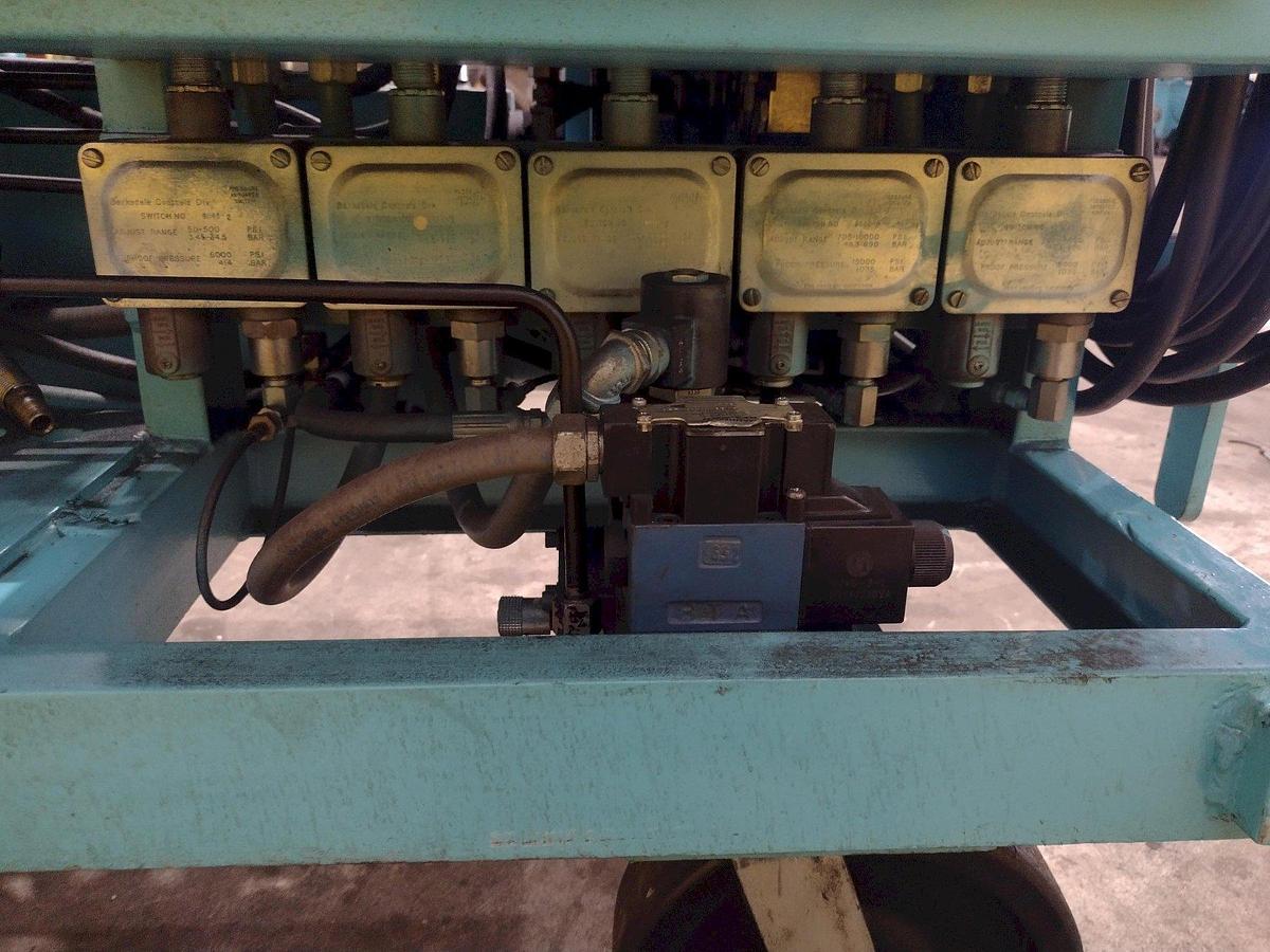 Used 40 TON MODERN HYDRAULICS 4 CYLINDER PORTABLE HYDRAULIC DIE SETTING & SEPARATING SYSTEM