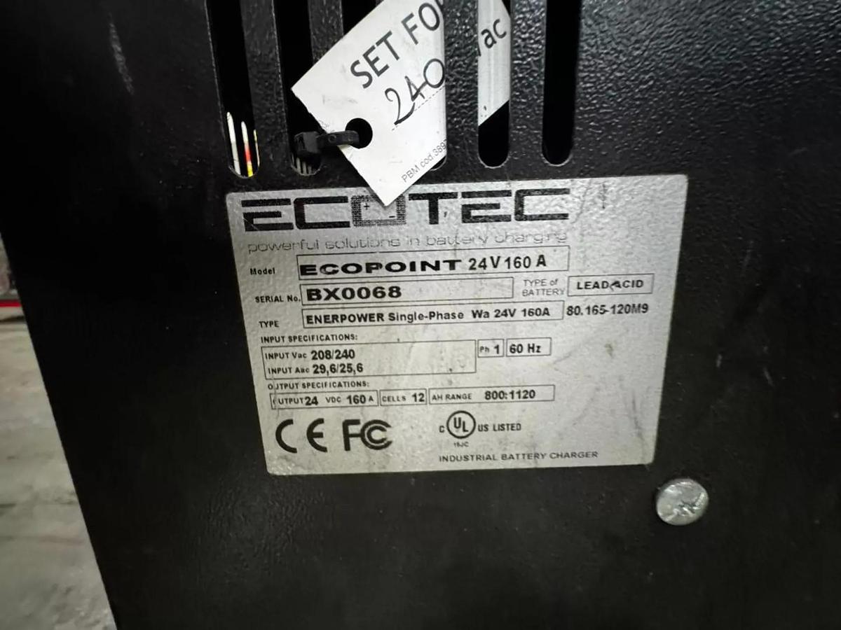 Used 24-Volt Ecotec Model: EcoPoint 24V160A Battery Charger