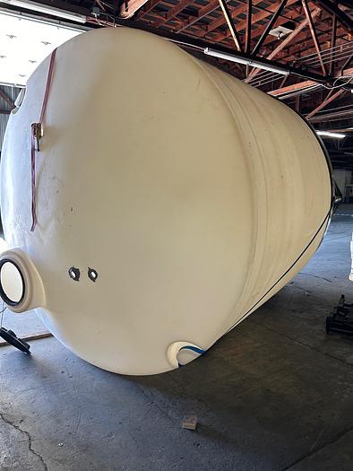 Used 5500 Gallon Plastic RO Tank, C/B-Tank-WFTG, on stand