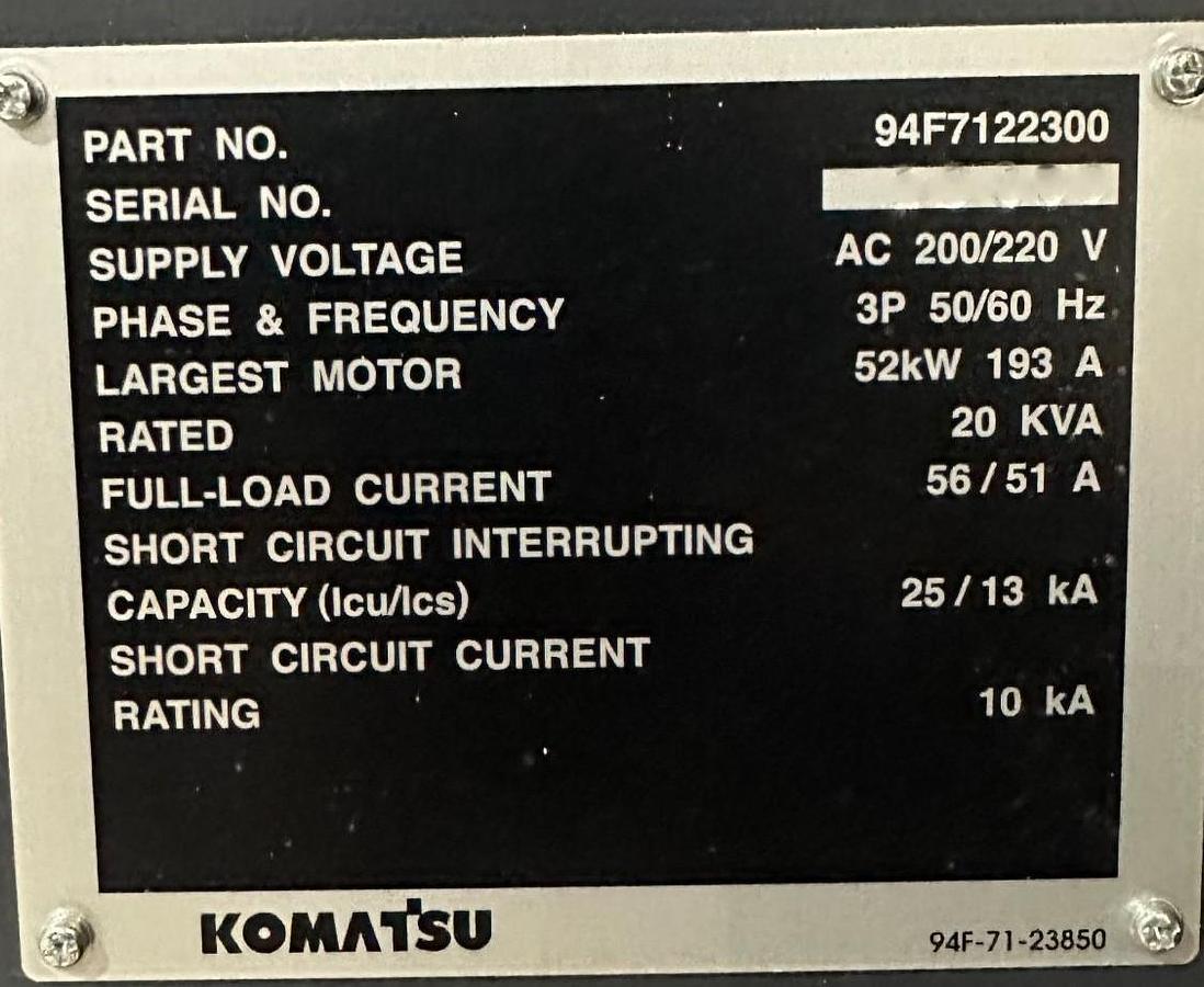 Used 165-Ton Komatsu Servo Model: H1F150-2 Gap Frame Press