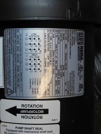 Chipblaster CB.10-9021  Pump 3ph 0.75k Scot Model 11