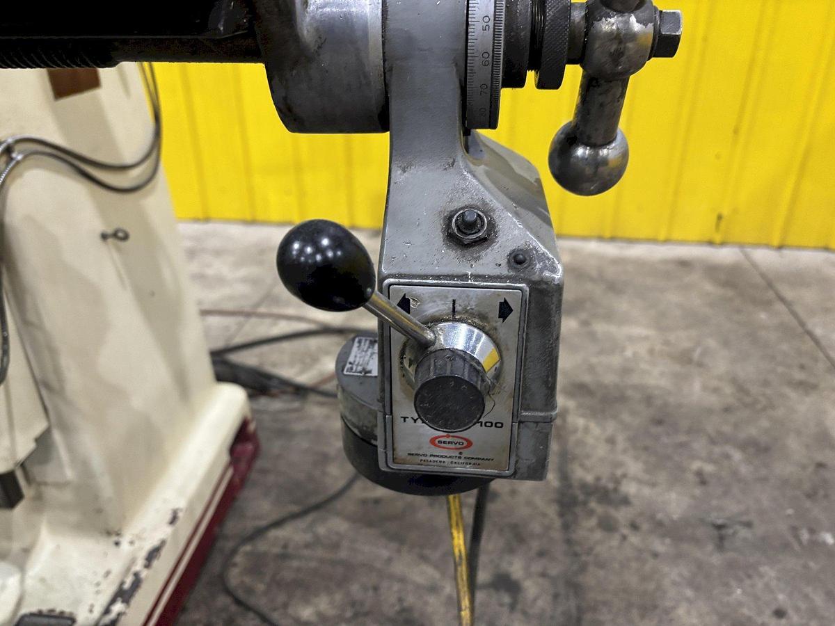 Used 3 HP ACER MODEL #3VKH RAM TYPE VERTICAL MILL W/ DIGITAL READ OUT