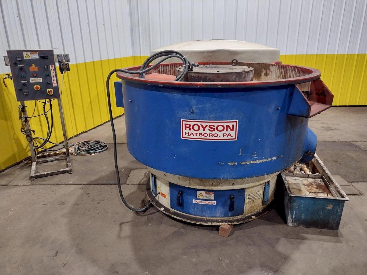 Used 16 CUBIC FOOT ROYSON MODEL #20CTVIS VIBRATORY FINISHING BOWL DEBURRING