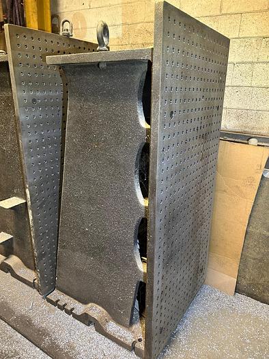 Used 36" W x 74.5" H x 38" PAIR OF (2) STEEL BORING MILL ANGLE PLATES