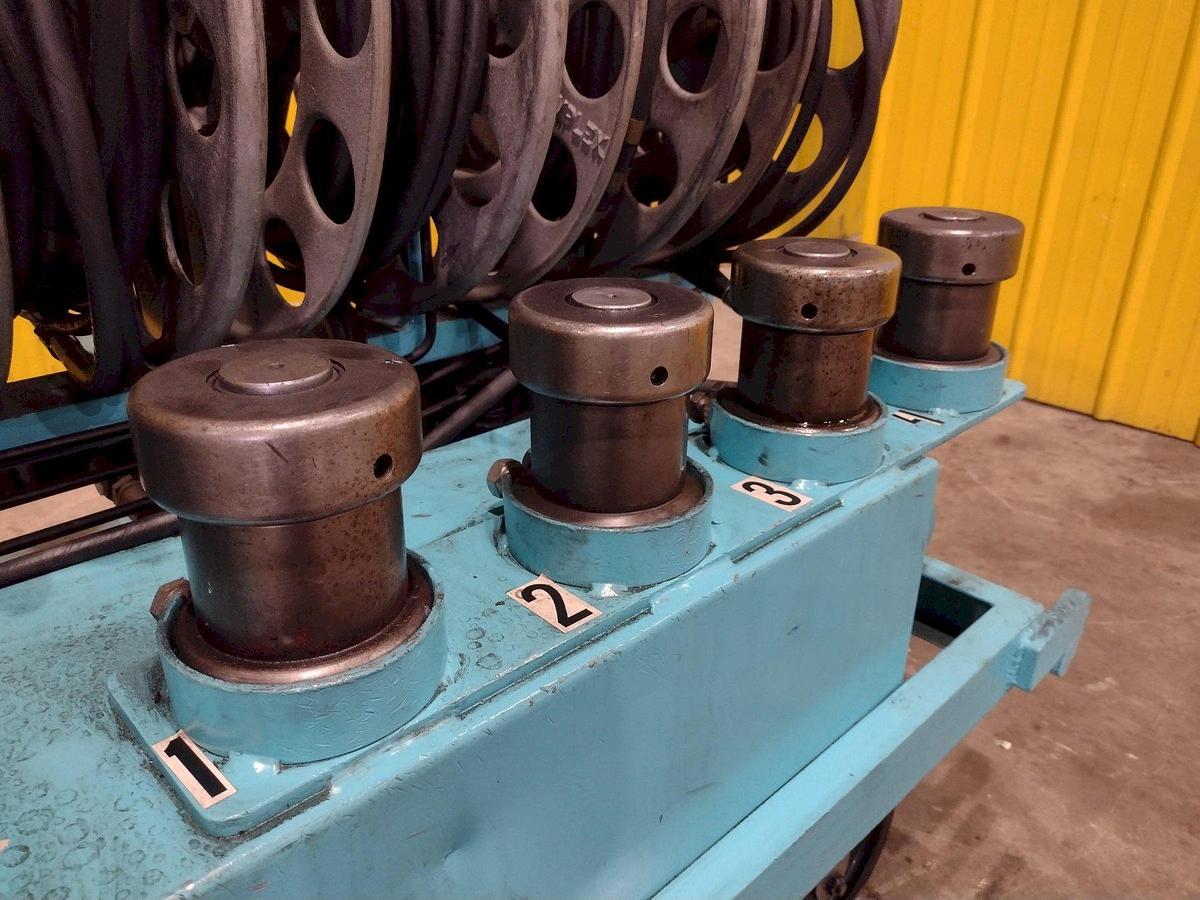 Used 40 TON MODERN HYDRAULICS 4 CYLINDER PORTABLE HYDRAULIC DIE SETTING & SEPARATING SYSTEM
