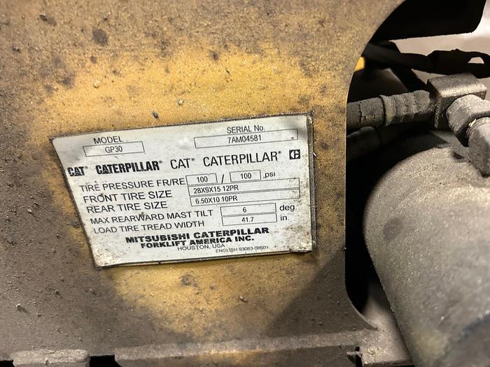 Used Caterpillar 6000 Lb. GP30 Forklift