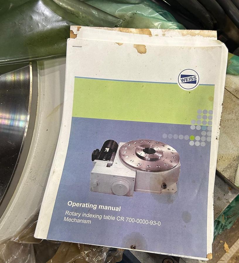 Used Weiss Rotary Indexing Table: Model: CR700CAA