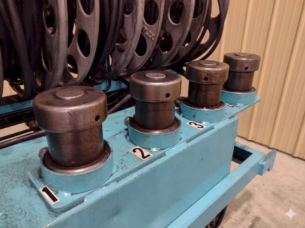 Used 40 TON MODERN HYDRAULICS 4 CYLINDER PORTABLE HYDRAULIC DIE SETTING & SEPARATING SYSTEM