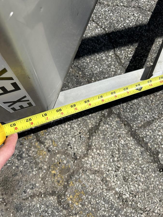 Used 1850 Gallon Stainless Steel Square Storage Tank