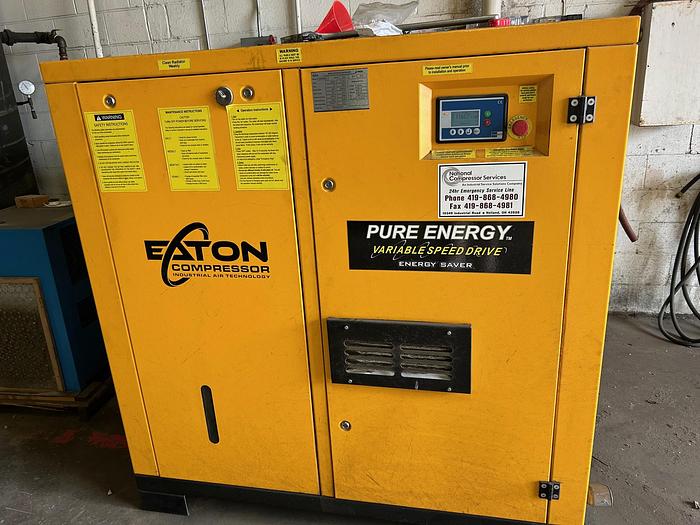 Used 50 HP Eaton Rotary Screw Air Compressor, Model: PRV0500003D