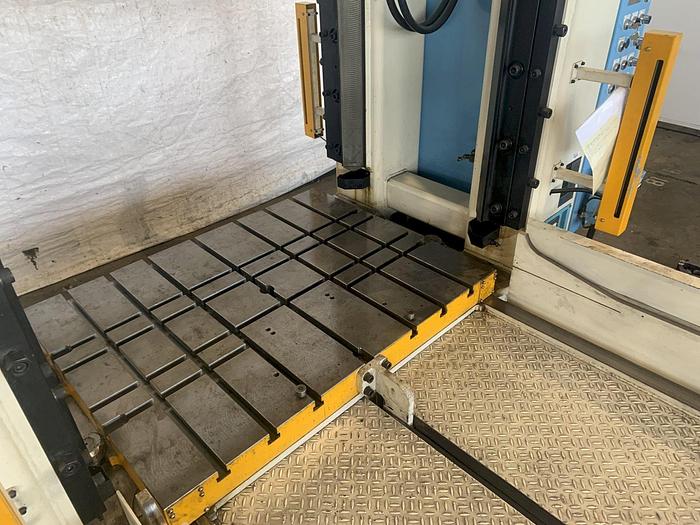 Used 100-TON SANKI HYDRAULIC REVERSING SPOTTING PRESS, MODEL: SDP-1310-100TD/F180