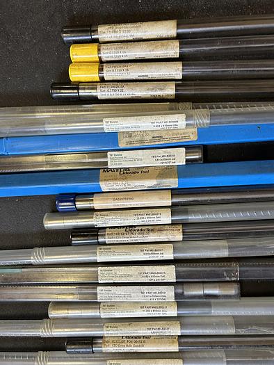 Used Large Lot of Various New Gun Drills Eldorado Tool Drill Masters, 120+ Gun Drills