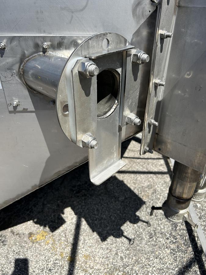 Used 1850 Gallon Stainless Steel Square Storage Tank