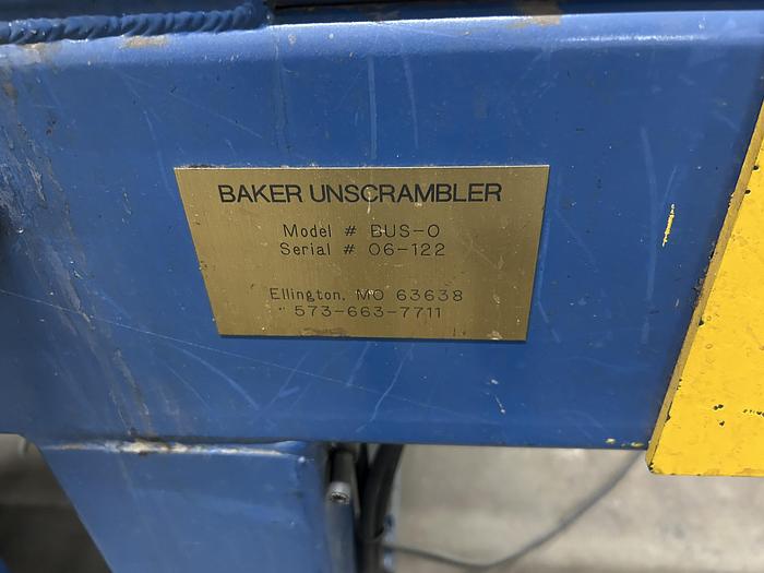 Used Baker Products Unscrambler, Model: BUS-0 Loading Unit