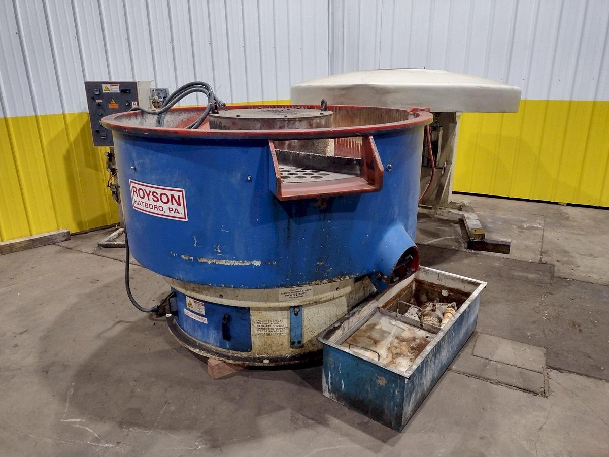 Used 16 CUBIC FOOT ROYSON MODEL #20CTVIS VIBRATORY FINISHING BOWL DEBURRING