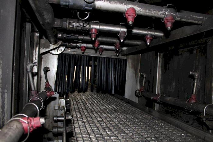 Used 4-Stage Continental Equipment Corp Gas Heat Stainless Steel Conveyor Washer w/ 18" X 15" H Opening