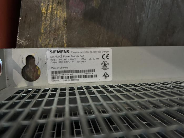 Used 2018 Siemens 6SL3210-1SE31-51UA0 - Version K