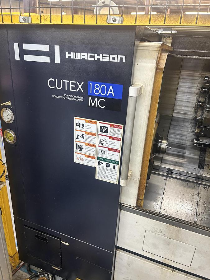Used 2017 Hwacheon CUTEX-180A MC Horizontal CNC turning center (Live Tooling)