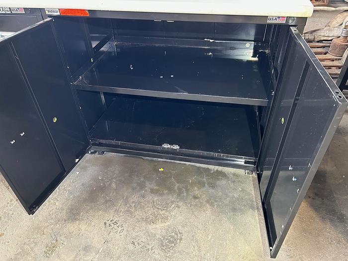 Used Vidmar 4-Drawer Cabinet & Storage, Sentry 100 Static Gard W/Laminate Bench Top