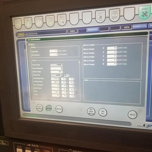 Used 2014 4,000-Watt Amada Laser, Model: LCG-3015 CO2 Laser