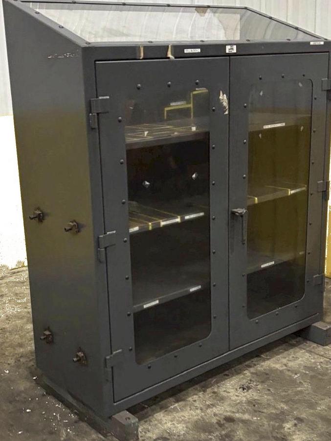 Used STRONGHOLD MODEL #55-LD-243-BL-SL-SRPG HEAVY DUTY CABINET W/ SEE-THROUGH DOORS