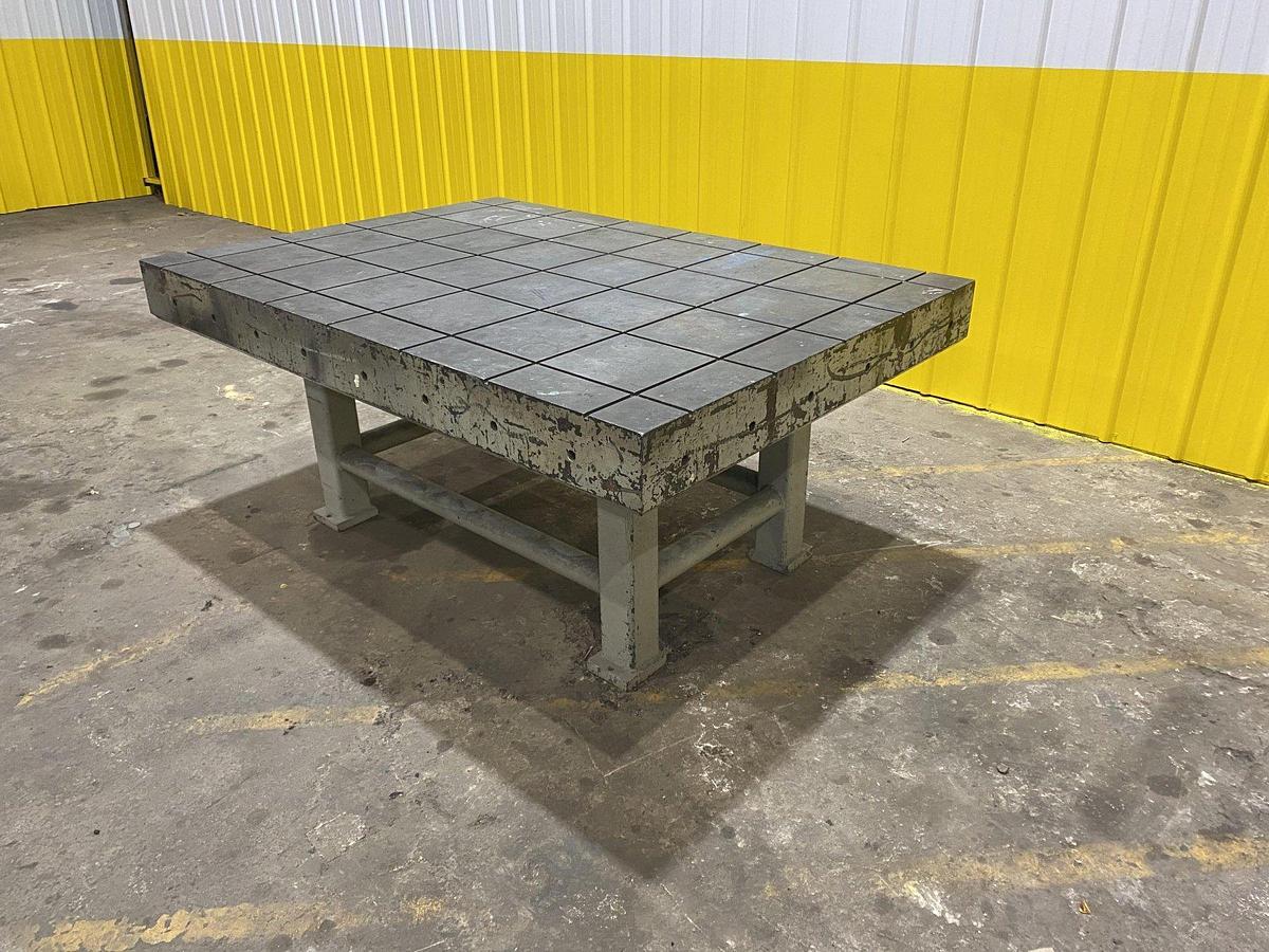 Used 50" X 70" X 31" PORTAGE PRECISION STEEL LAYOUT WELDING TABLE