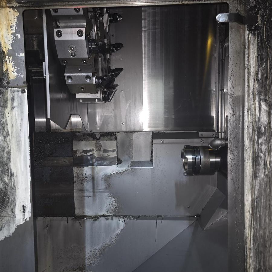 Used Fuji Model ANW-4100 Twin Spindle Twin Turret Ganty Load CNC Lathe