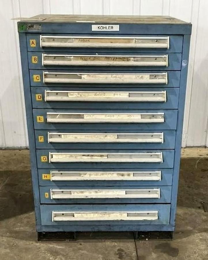 Used 10-Drawer Lyon Cabinet, 30" x 28" x 44" H