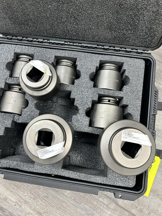 Used Hytorc 1-1/2" Drive Metric Socket Set - Size 60mm to 105mm