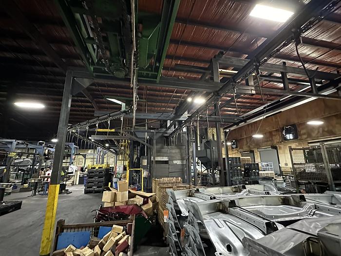 Used Blastec 8-wheel descaling machine Pass Thru Type Shot Blaster