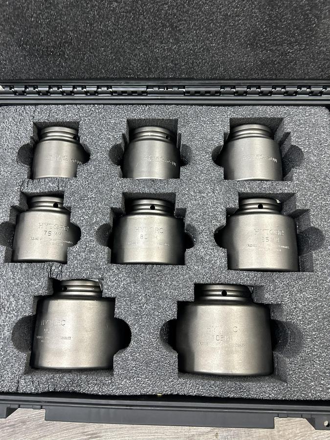 Used Hytorc 1-1/2" Drive Metric Socket Set - Size 60mm to 105mm