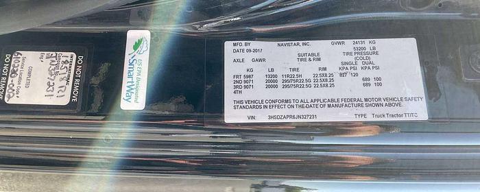 Used 2017 International LT625 6X4 Semi Tractor