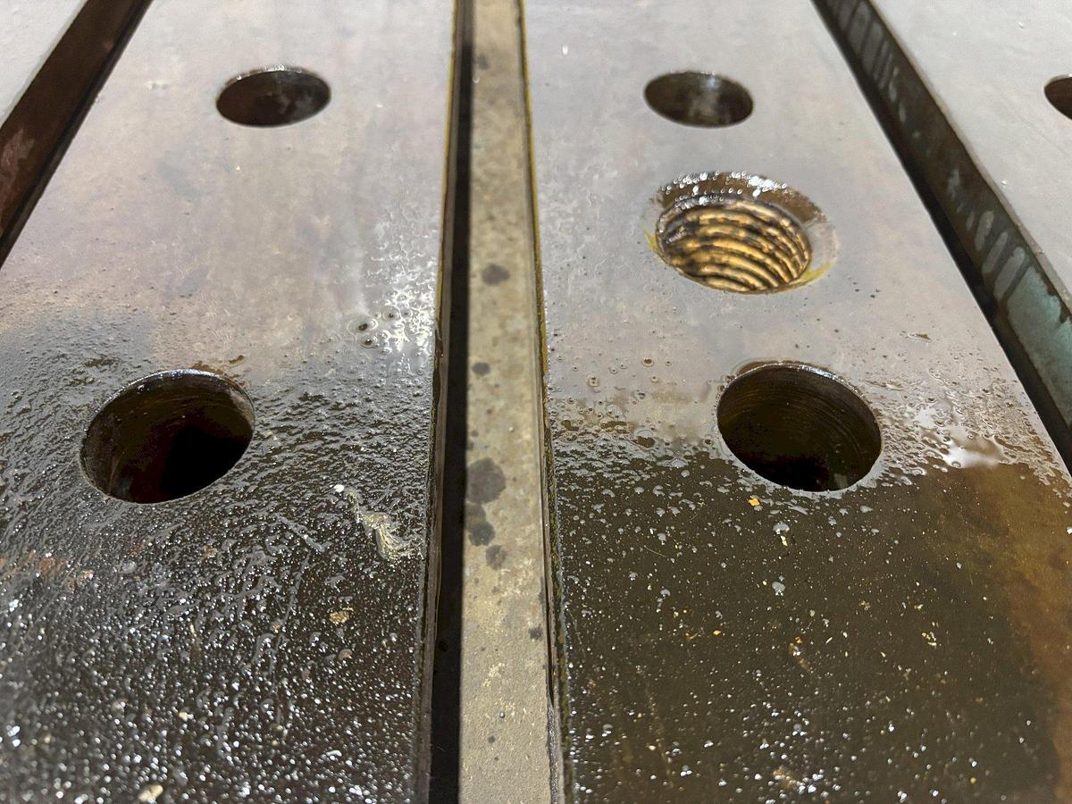 Used 15' x 8' T-Slotted Bolster Plate