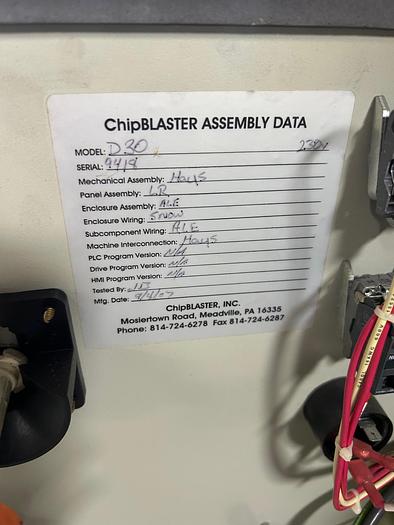 Used 2007 Chip Blaster  High Pressure Coolant Pump, Model: D30