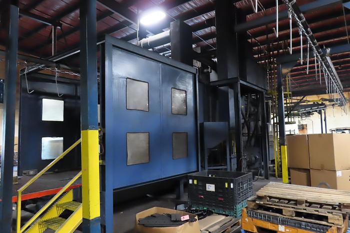 Used Blastec 8-wheel descaling machine  Pass Thru Type Shot Blaster  