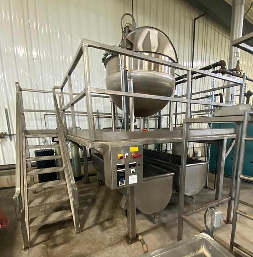 Used Befco 220 Gallon Stainless Steel Cooking Kettle w/Agitator 