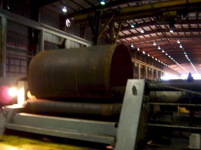 Used 12' x 2-1/2" Haeusler 4-Roll Double Initial Pinch Hydraulic Roll (2004)