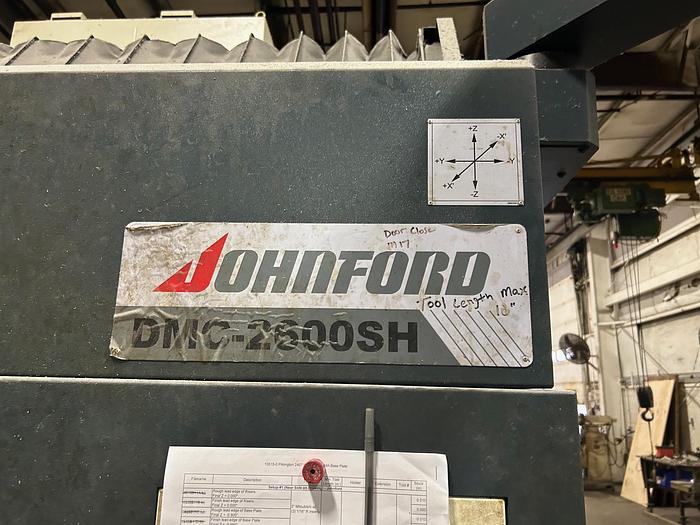 Used 2017 Johnford DMC-2600SH Bridge Mill Machining Center