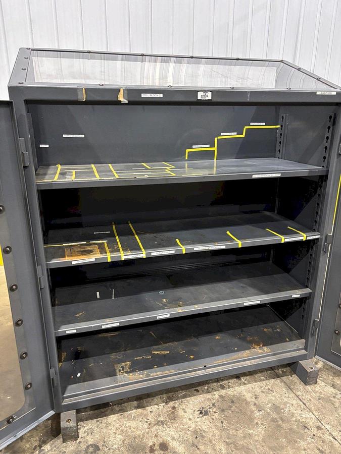 Used STRONGHOLD MODEL #55-LD-243-BL-SL-SRPG HEAVY DUTY CABINET W/ SEE-THROUGH DOORS