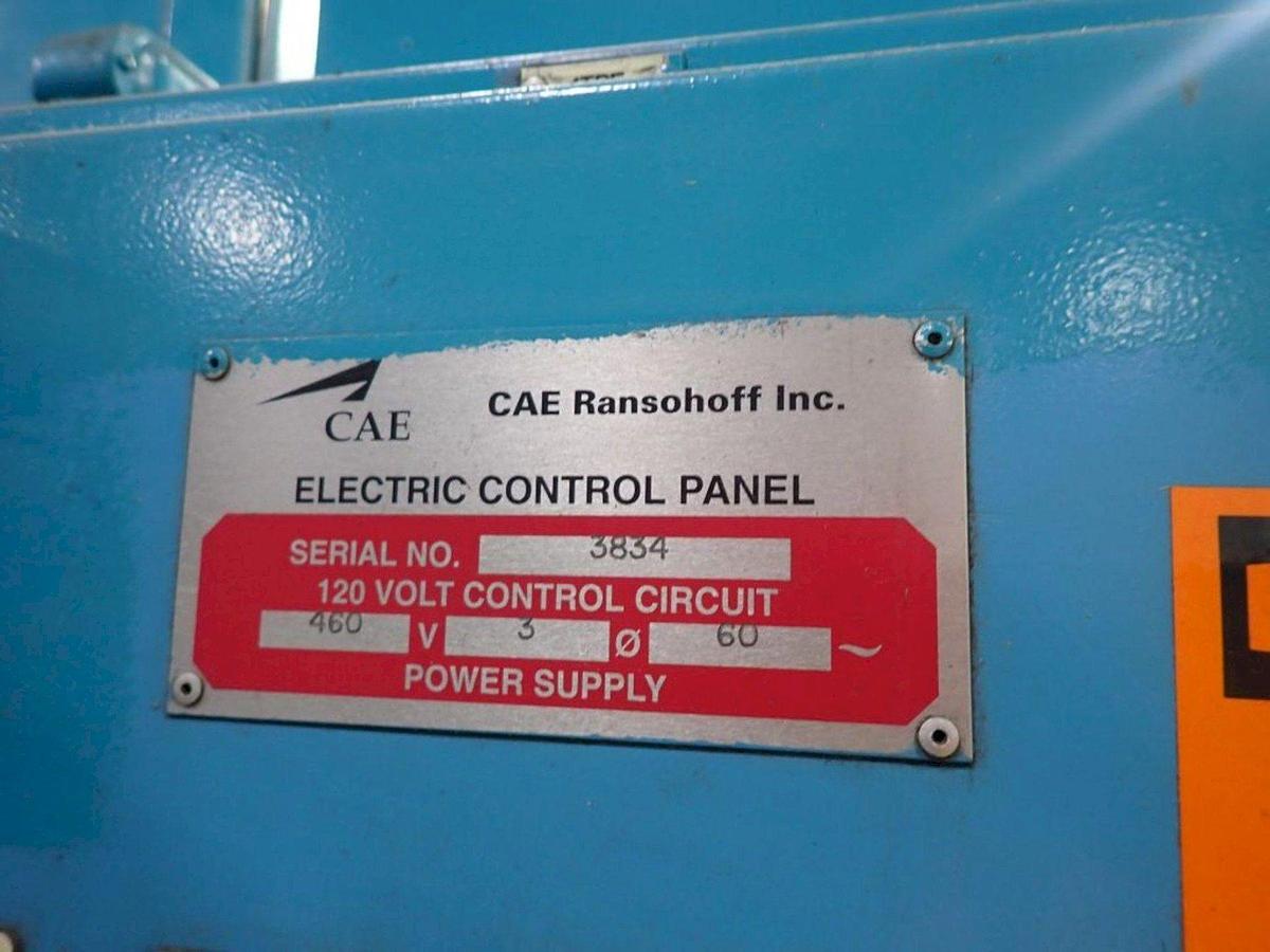 Used 24" x 24" RANSOHOFF 3-STAGE STEEL MESH CONVEYOR PASS THROUGH PARTS WASHER