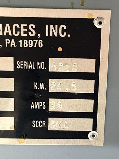 Used Lucifer Furnaces Dual Chamber Electric Furnace, Model: 85AM-K24