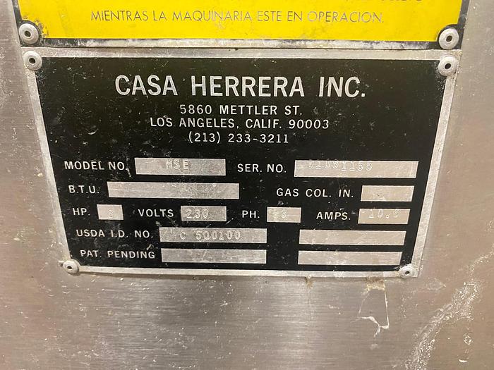 Used Casa Herrera Low Boy Type Masa Mixer, Model: MSE