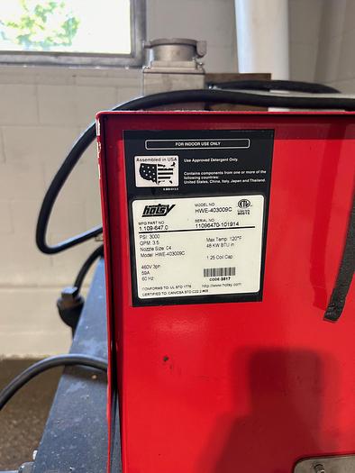 Used Hotsy 3000 PSI Heated Hot Water Pressure Washer, Model: HWE-403099C