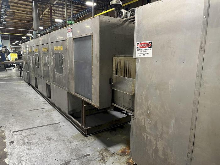 Used 3 STAGE X 36" X 18" WALSH MODEL #AOE286 STEEL MESH-BELT PASS-THROUGH STAINLESS WASHER